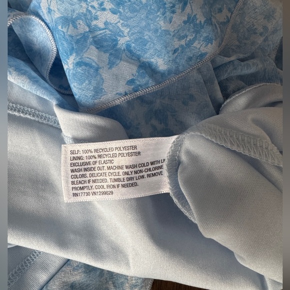 Blue Floral Mini Dress - Picture 9 of 9